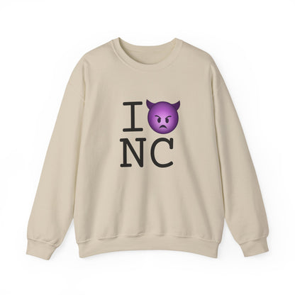"I'm an Angry Devil about North Carolina" Sweatshirt