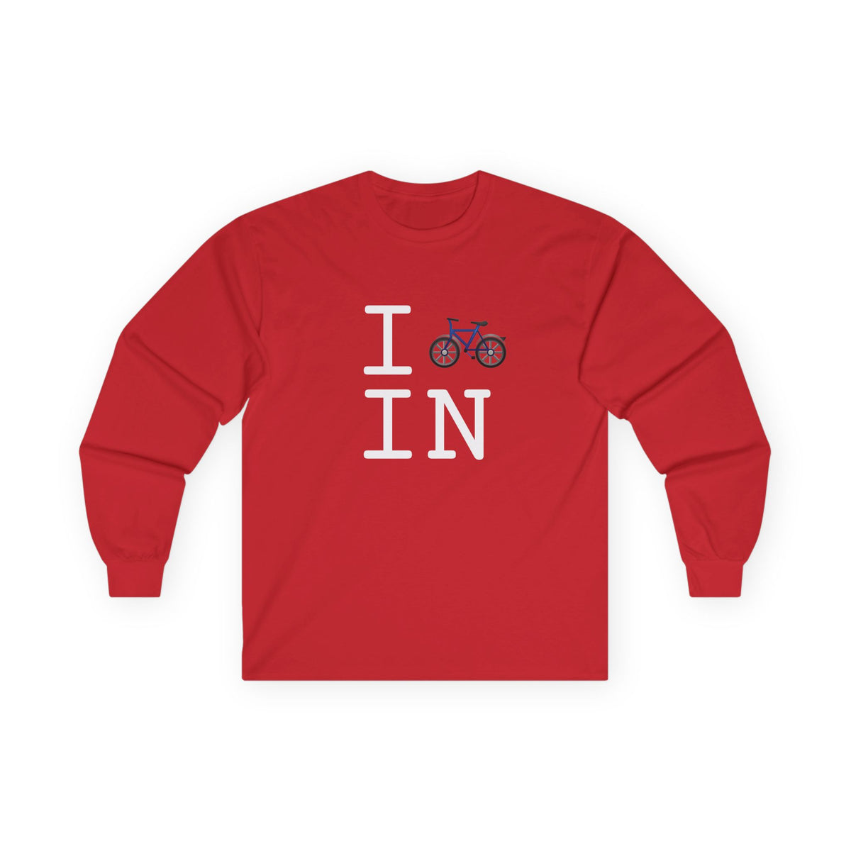 "I Bicycle Indiana" Long Sleeve Shirt