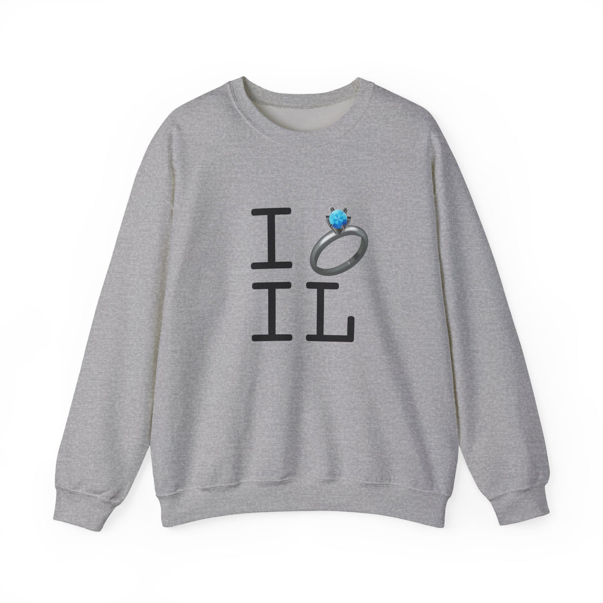 "I'm Married to (Diamond Ring) Illinois" Sweatshirt