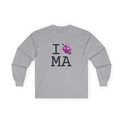 "I Grape Massachusetts" Long Sleeve Shirt
