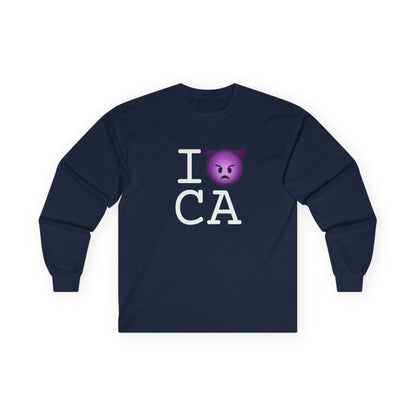 "I'm an Angry Devil about California" Long Sleeve Shirt