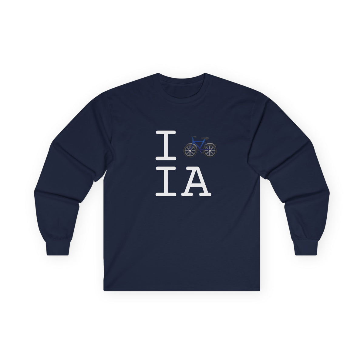 "I Bicycle Iowa" Long Sleeve Shirt
