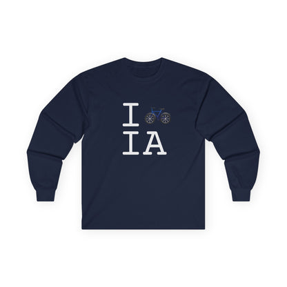 "I Bicycle Iowa" Long Sleeve Shirt