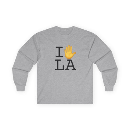 "I Stop (Raised Hand) Louisiana" Long Sleeve Shirt
