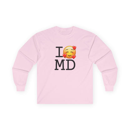 "I Adore Maryland" Long Sleeve Shirt