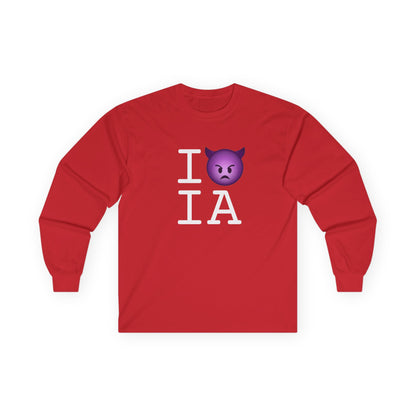 "I'm an Angry Devil about Iowa" Long Sleeve Shirt