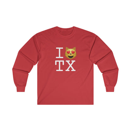 "I'm a Cat that Loves Texas" Long Sleeve Shirt