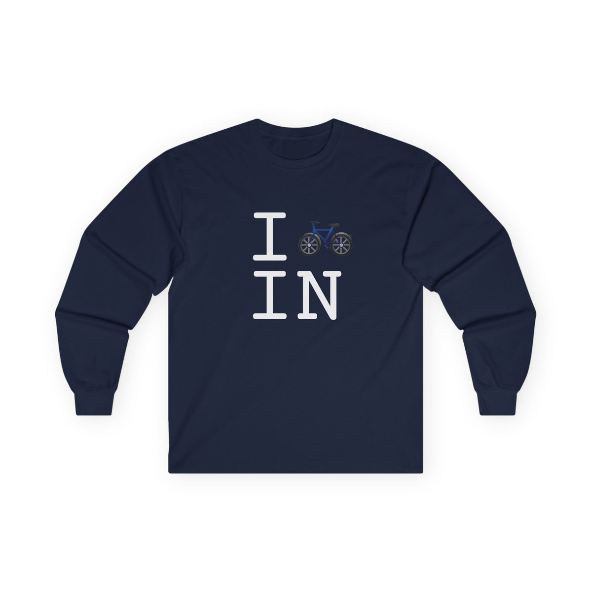 "I Bicycle Indiana" Long Sleeve Shirt