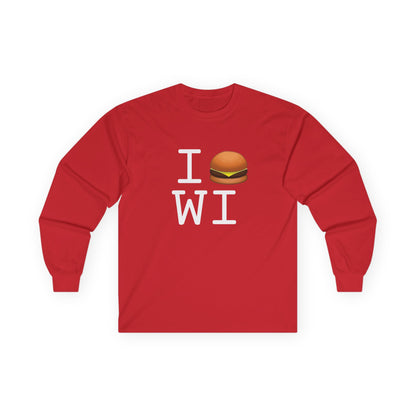 "I Cheeseburger Wisconsin" Long Sleeve Shirt