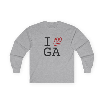 "I Keep it 100 in Georgia" Long Sleeve Shirt
