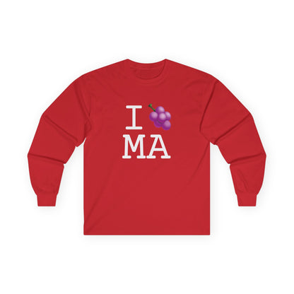 "I Grape Massachusetts" Long Sleeve Shirt