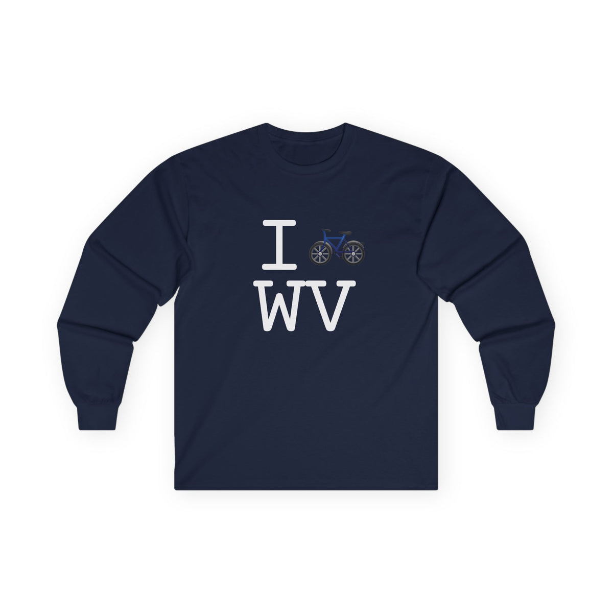 "I Bicycle West Virginia" Long Sleeve Shirt