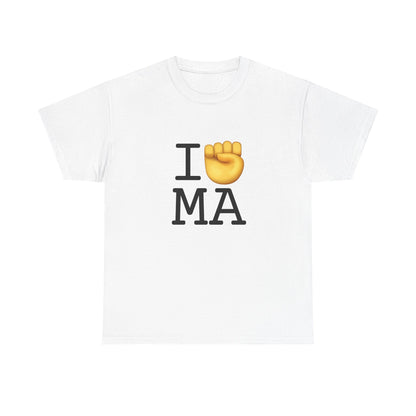 "I Raise my Fist with Massachusetts" Tee