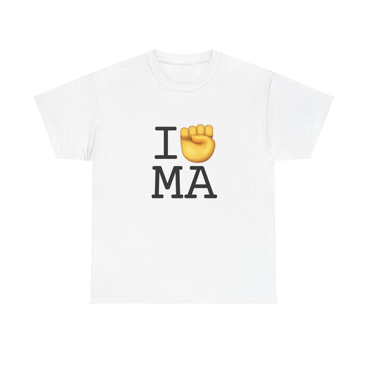 "I Raise my Fist with Massachusetts" Tee