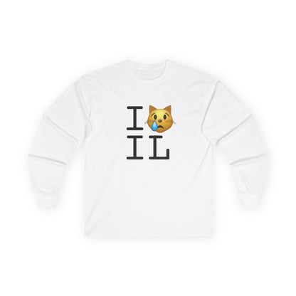 "I'm a Crying Cat about Illinois" Long Sleeve Shirt
