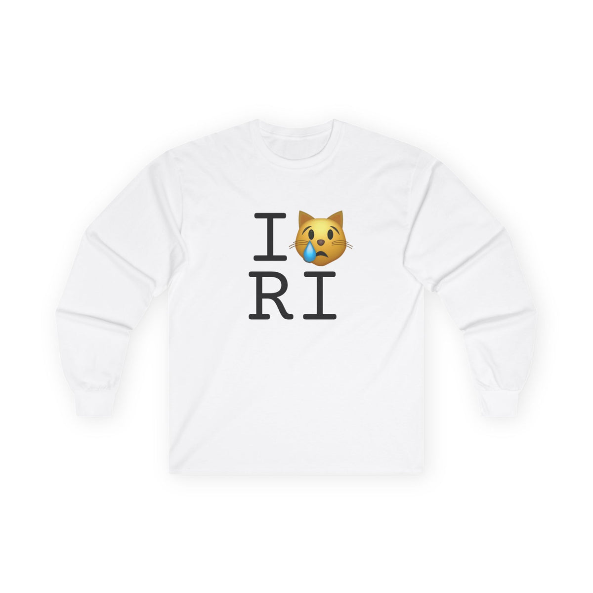 "I'm a Crying Cat about Rhode Island" Long Sleeve Shirt