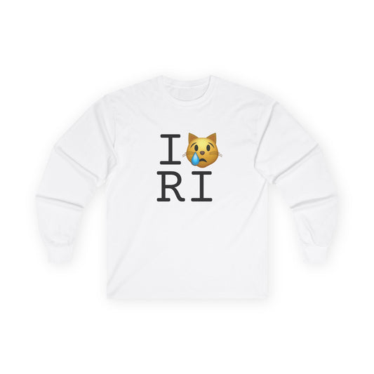 "I'm a Crying Cat about Rhode Island" Long Sleeve Shirt