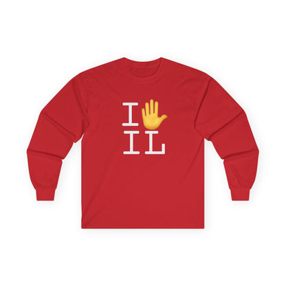 "I Stop (Raised Hand) Illinois" Long Sleeve Shirt